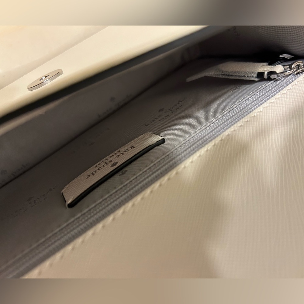 Kate Spade Madison Willow Convertible Crossbody Platinum Grey - Picture 3 of 5